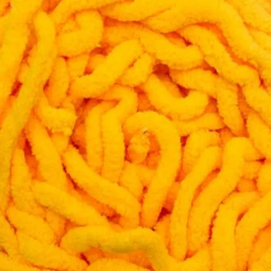 Chenille Blanket Yarn 100g 80m 12ply - Canary Yellow
