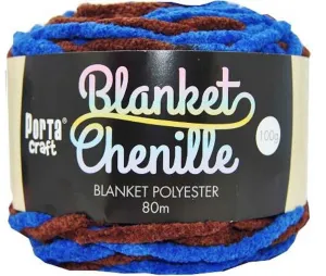 Chenille Blanket Yarn 100g 80m 12ply - Midnight