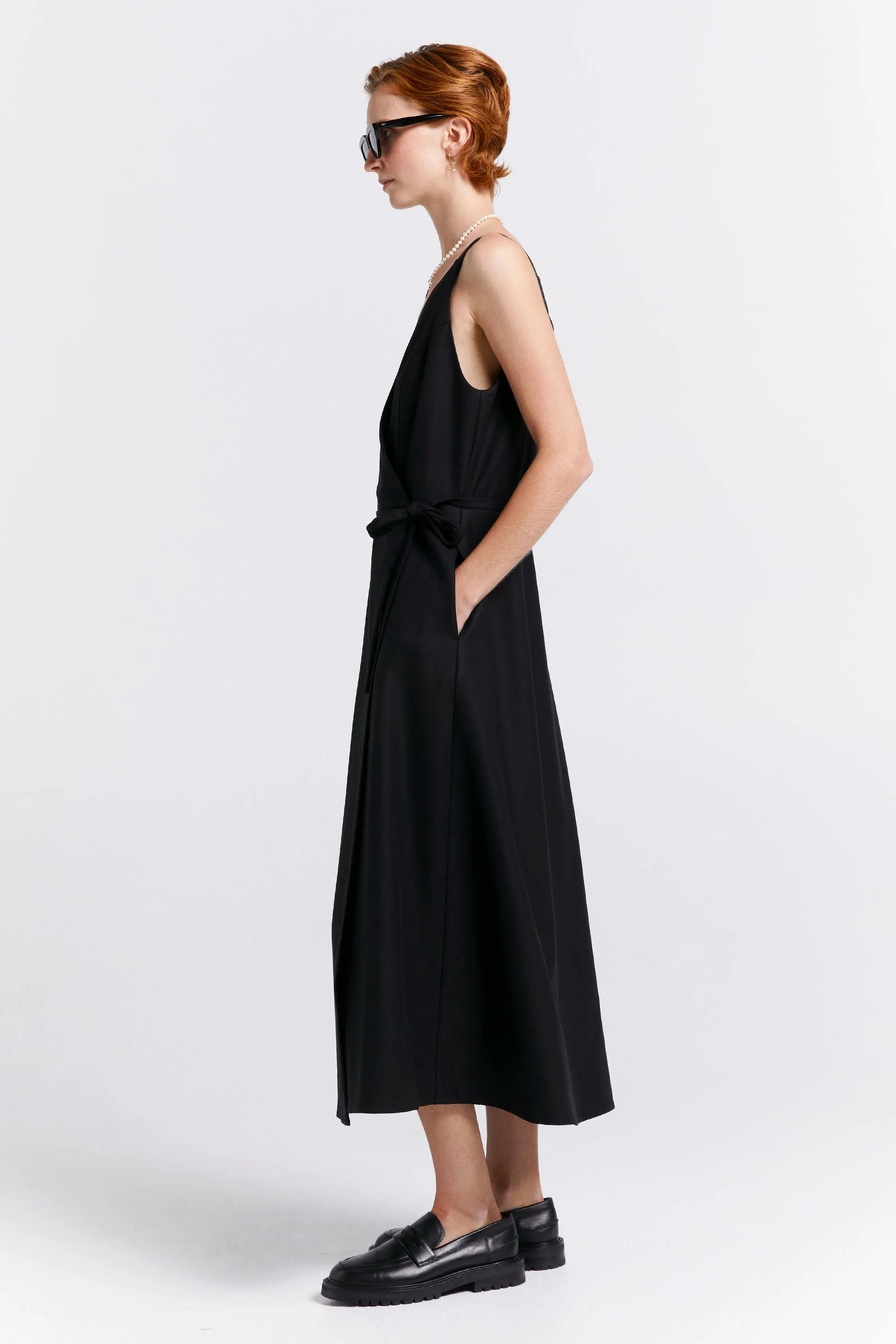 Cherished Wrap Dress Black