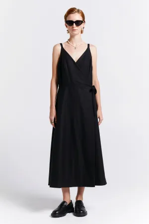 Cherished Wrap Dress Black