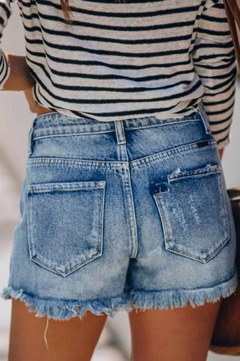 Chicindress Blue Loose With button Jeans