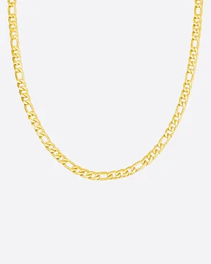CLEAN FIGARO CHAIN. - 5MM GOLD
