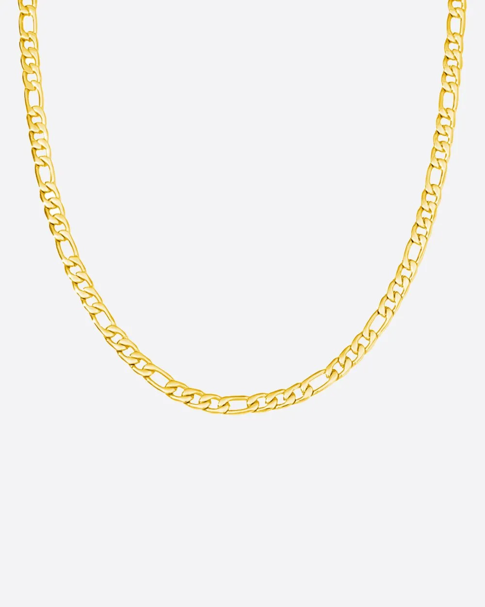 CLEAN FIGARO CHAIN. - 5MM GOLD
