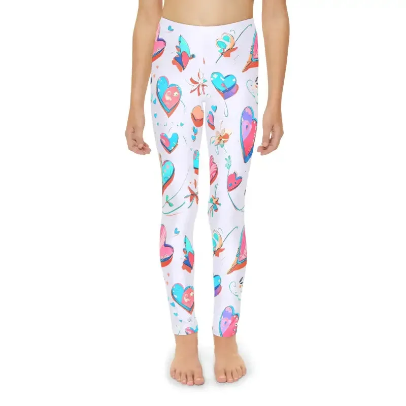 Colorful Hearts Leggings for Kids Bold and Comfy Fit