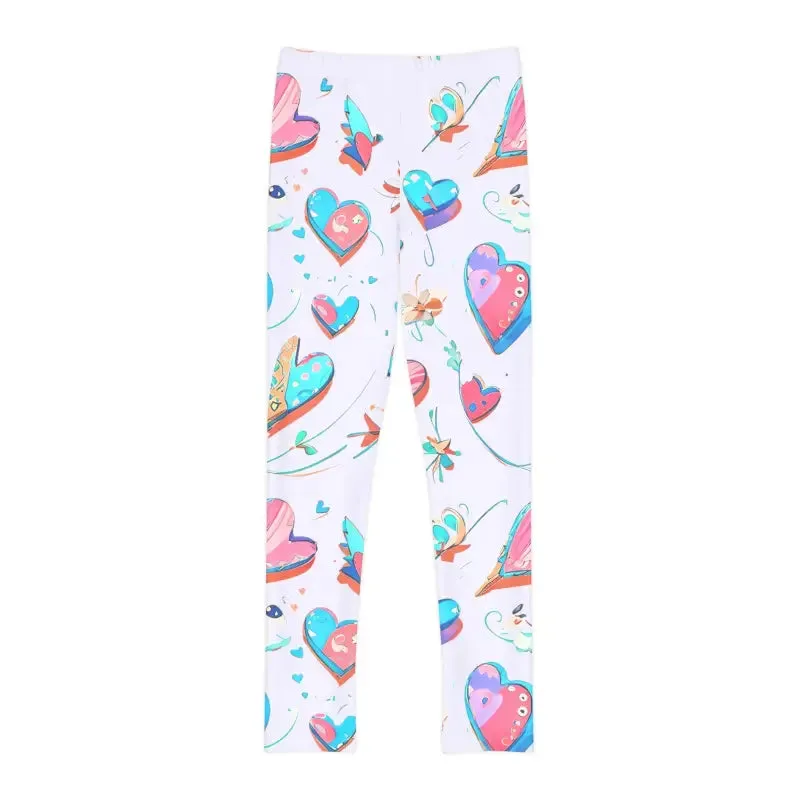 Colorful Hearts Leggings for Kids Bold and Comfy Fit