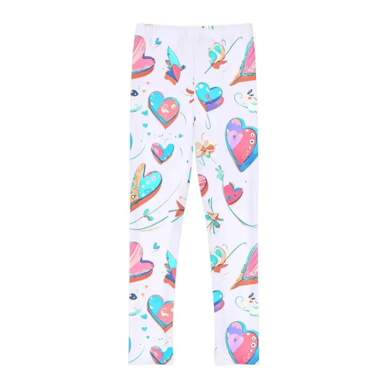 Colorful Hearts Leggings for Kids Bold and Comfy Fit