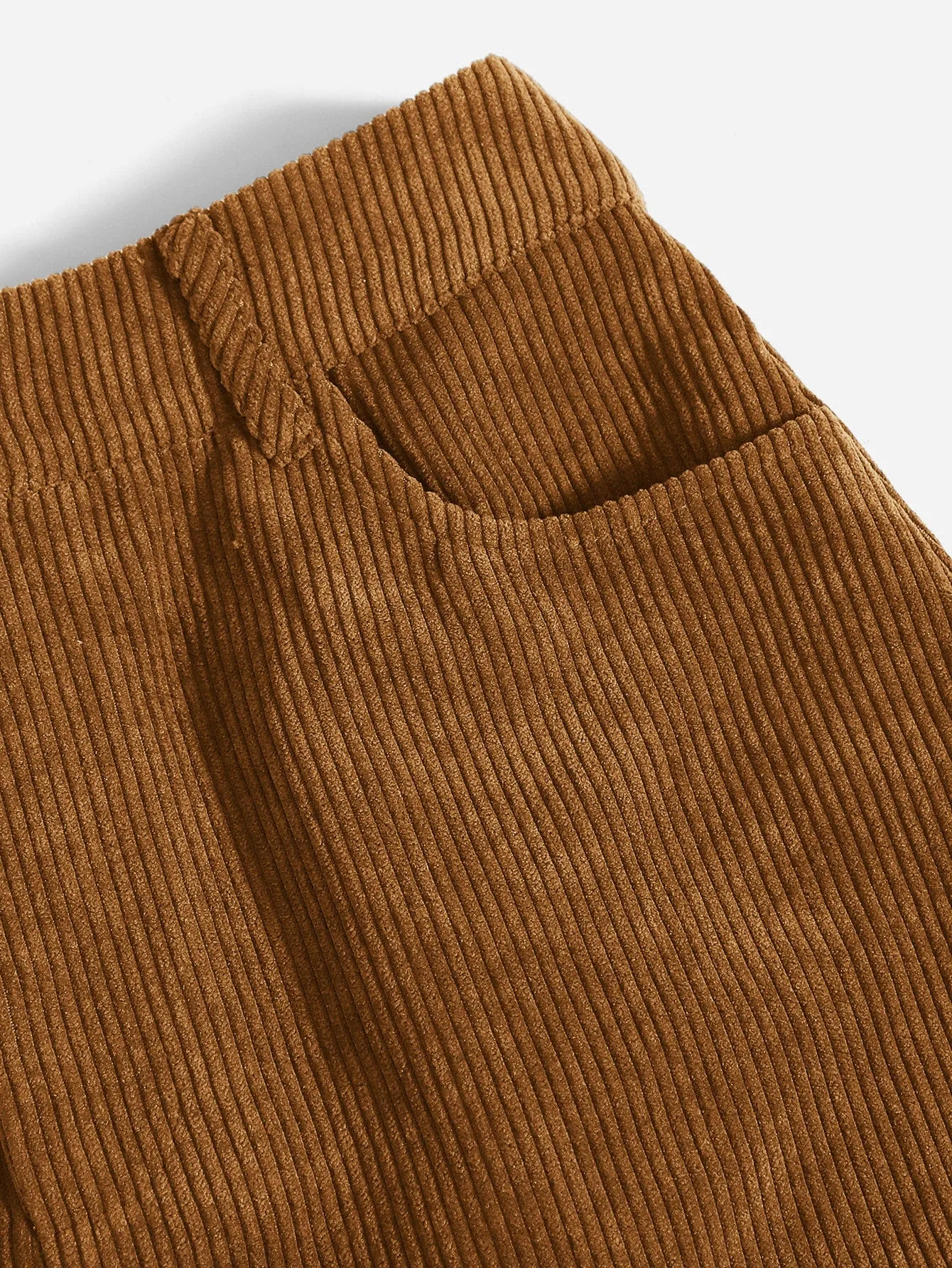 Corduroy Dual Pockets Straight Mini Skirt( Clearance sale