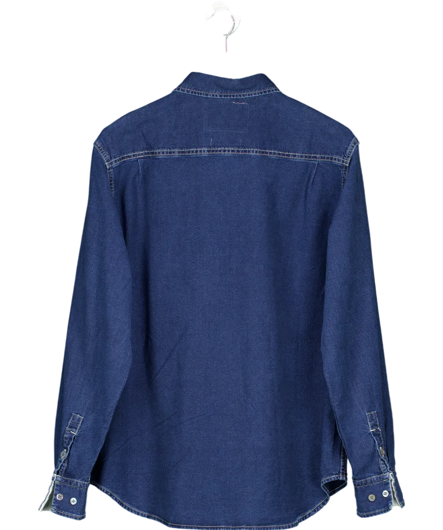 cos Blue Relaxed Denim Shirt UK M