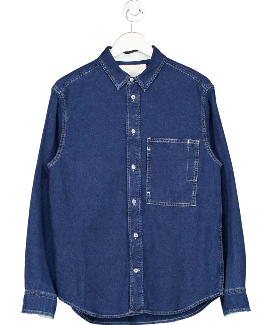 cos Blue Relaxed Denim Shirt UK M