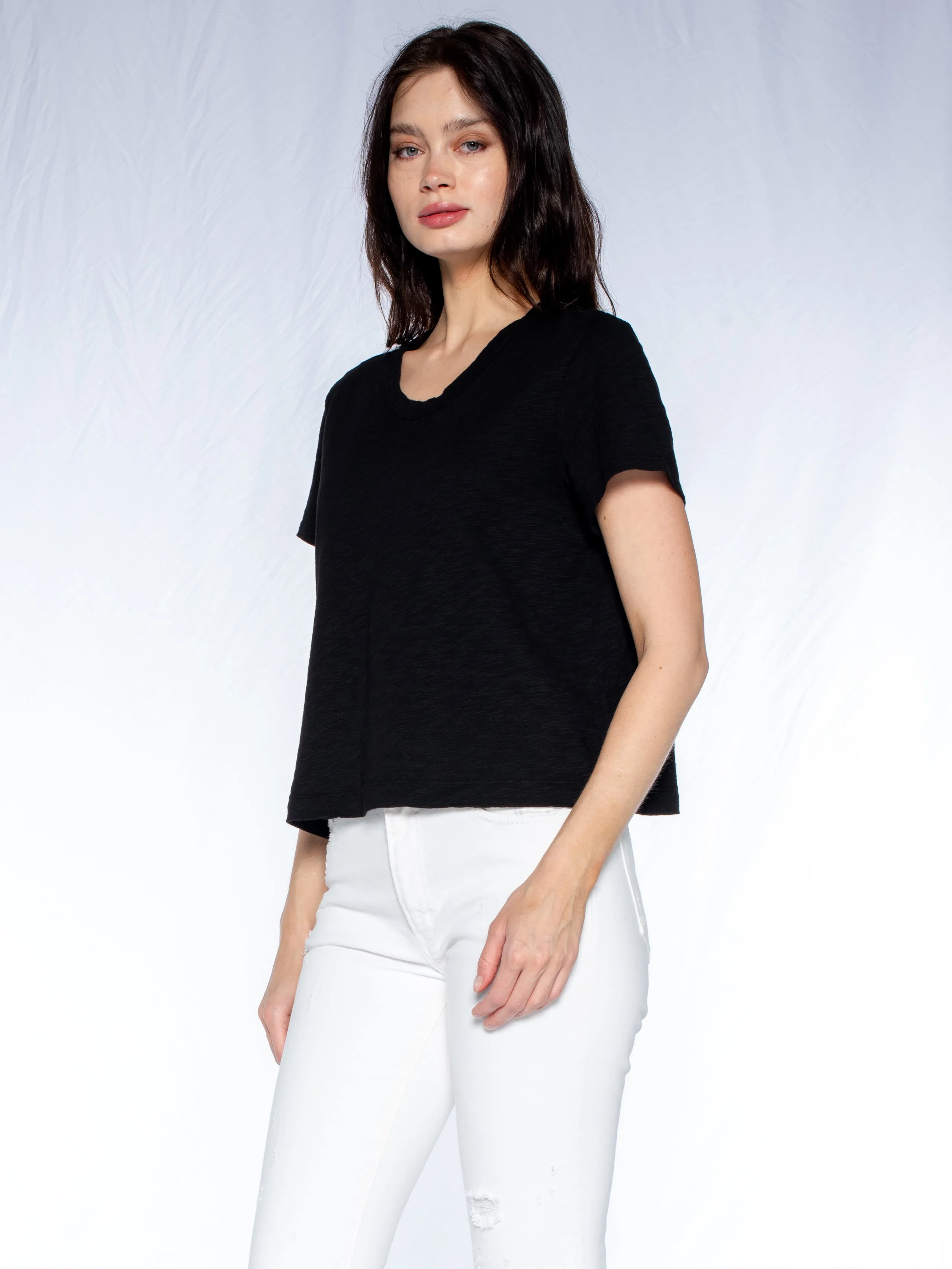 Crop Boxy Short Sleeve Crew New Fit Top