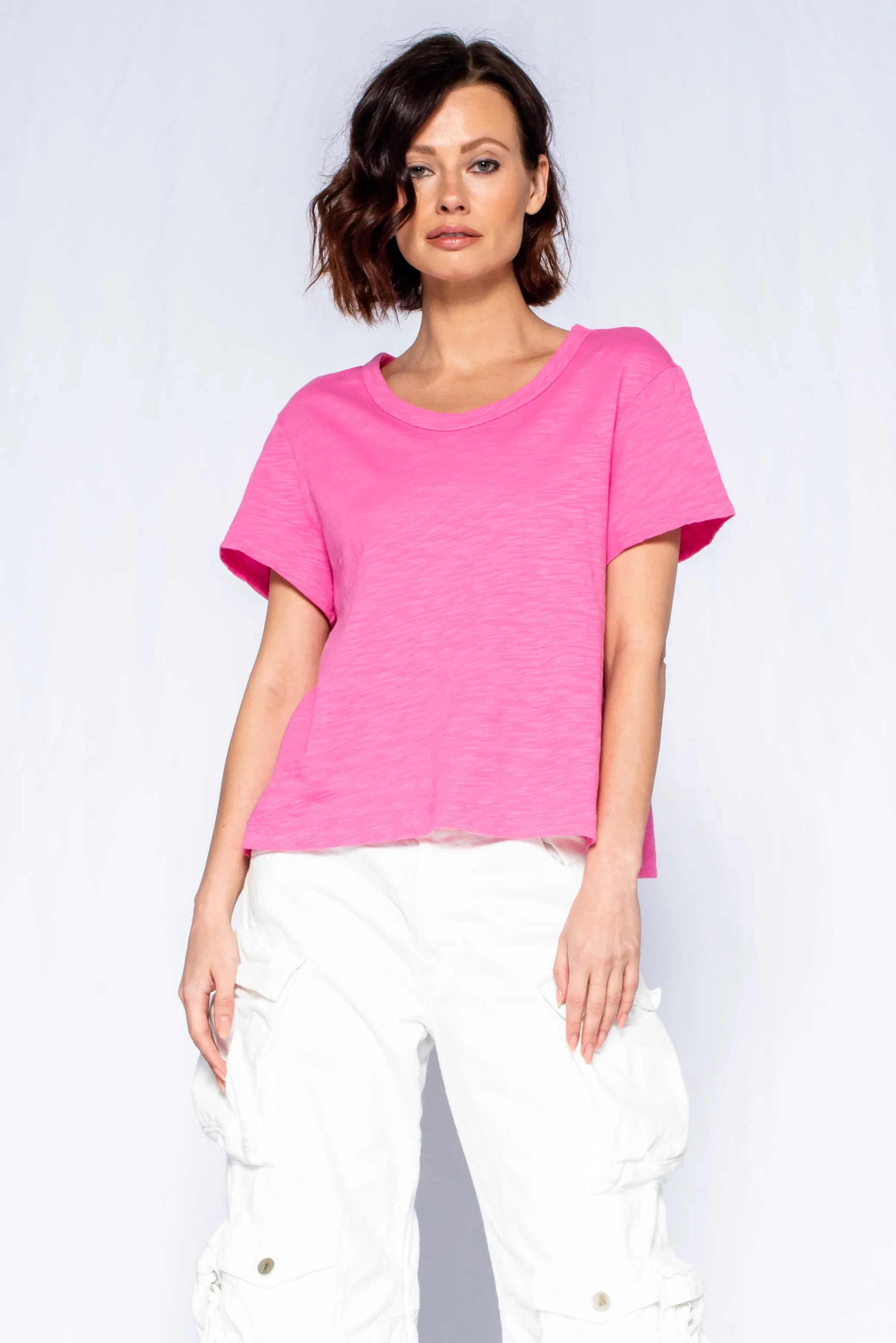 Crop Boxy Short Sleeve Crew New Fit Top