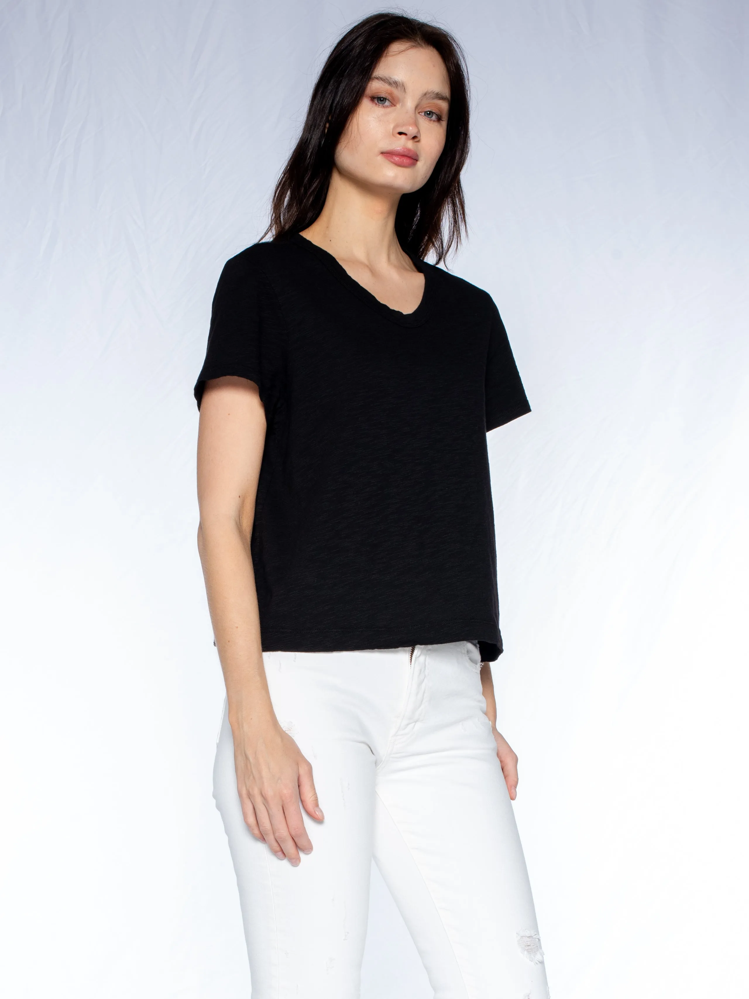 Crop Boxy Short Sleeve Crew New Fit Top