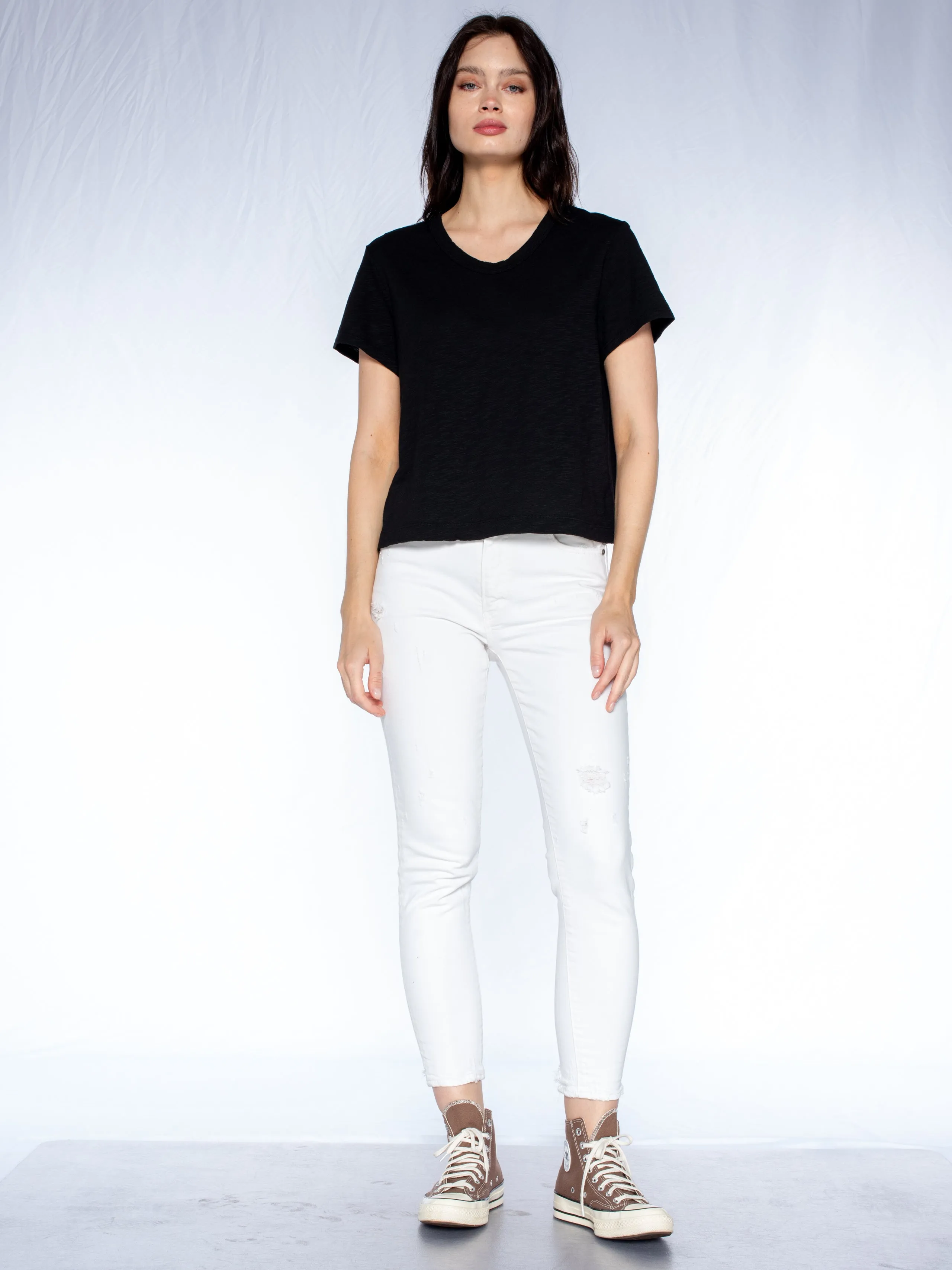 Crop Boxy Short Sleeve Crew New Fit Top