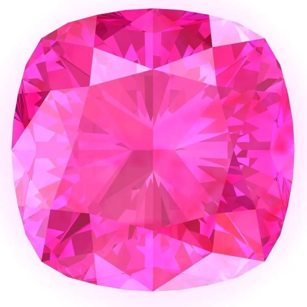 Cushion Chatham Lab-Grown Pink Sapphire Gems