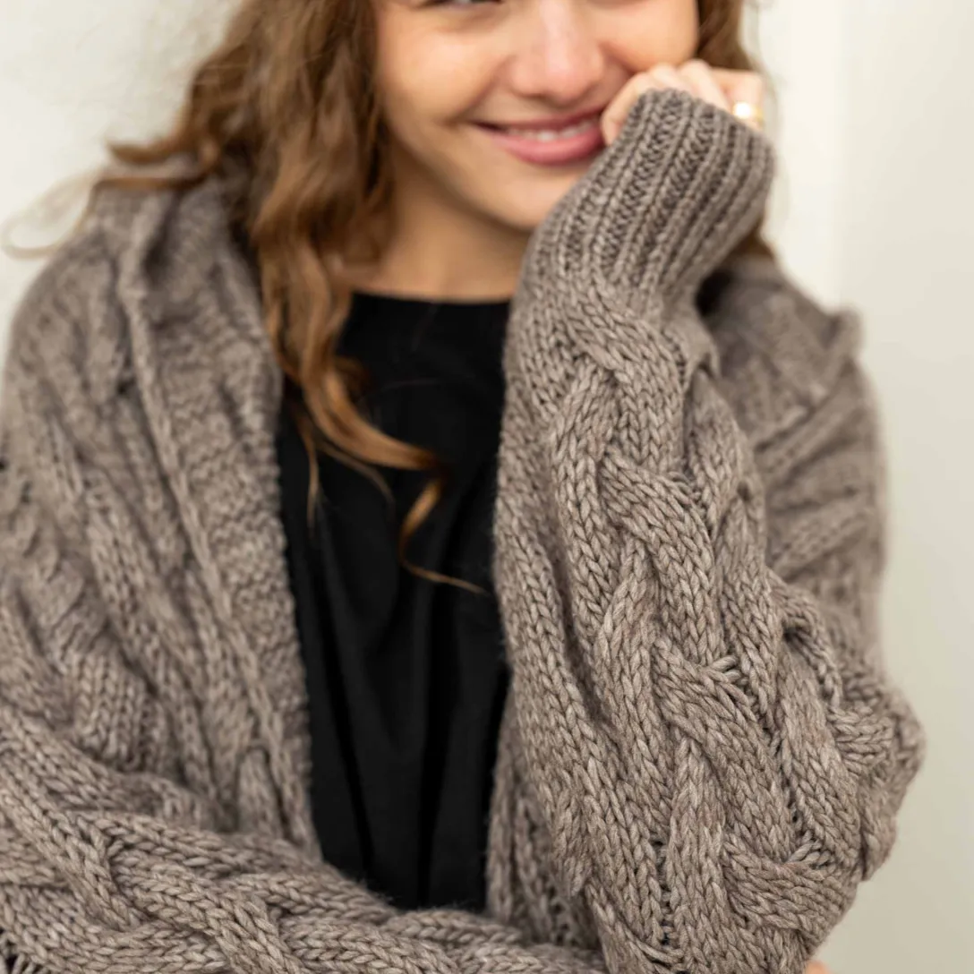 D MerSea Bonfire Hooded Duster - Twig