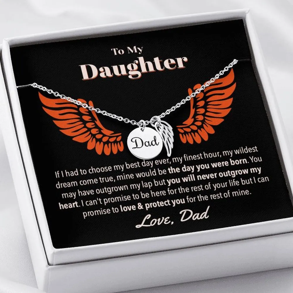 Dad Daughter Love & Protection Necklace