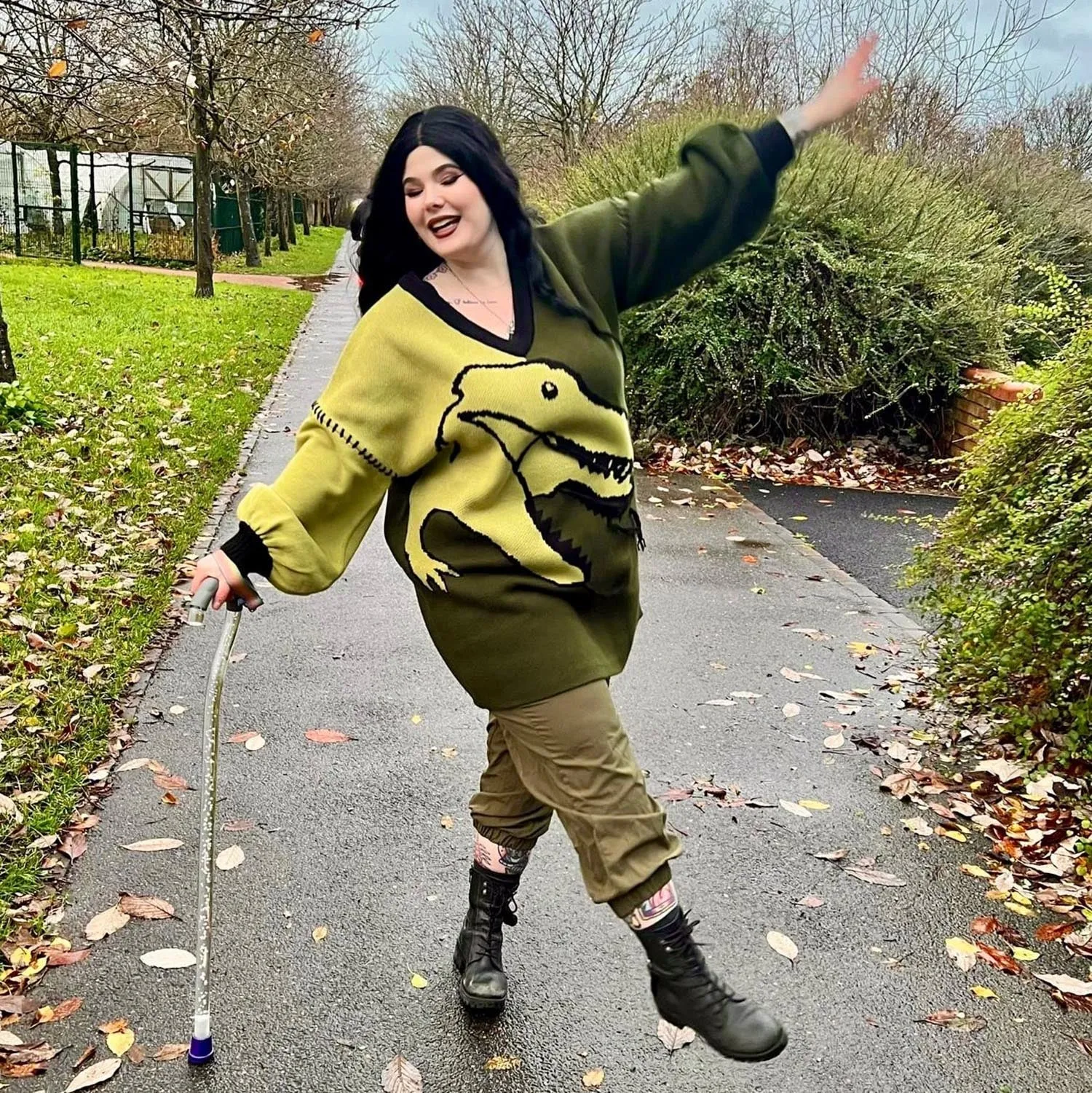 Dinosaur Jumper Dress - Rex