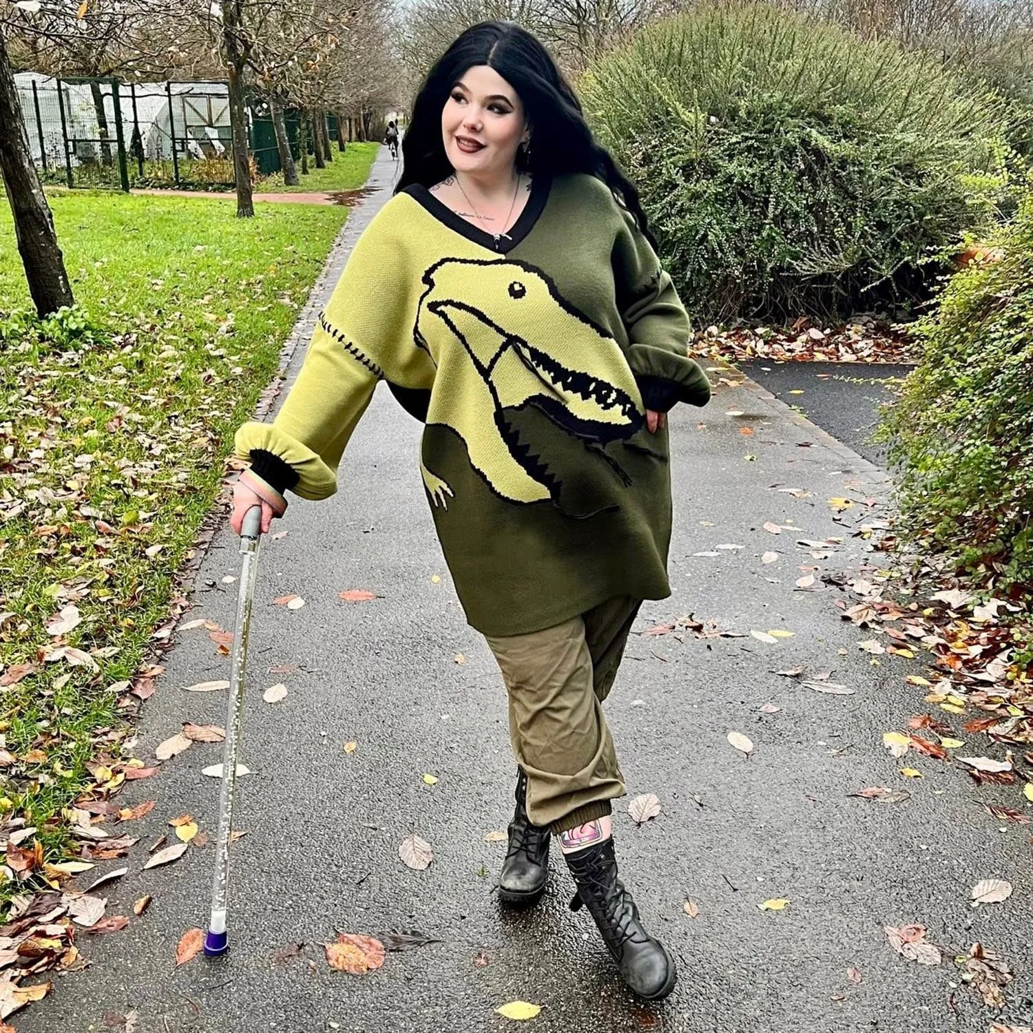 Dinosaur Jumper Dress - Rex
