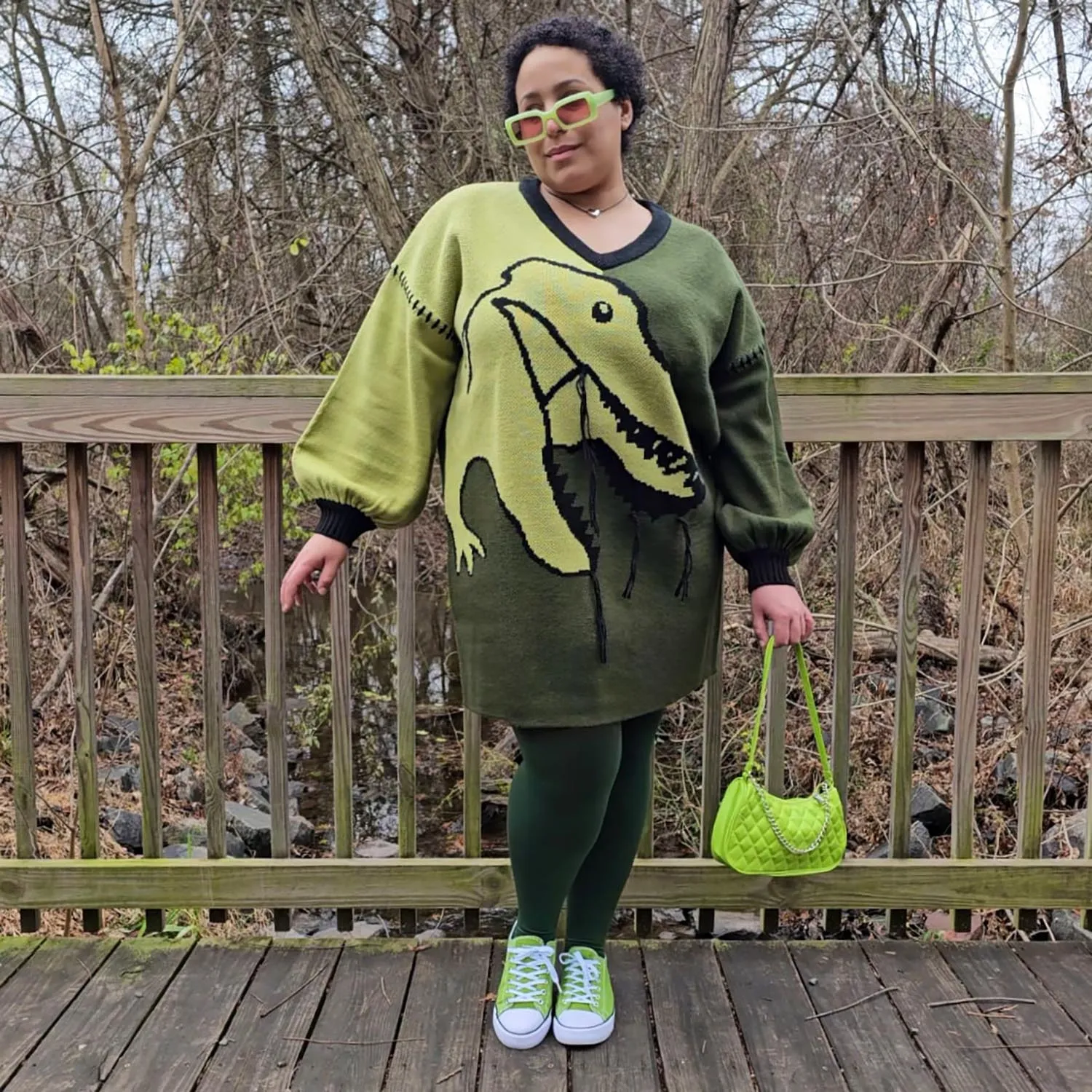 Dinosaur Jumper Dress - Rex