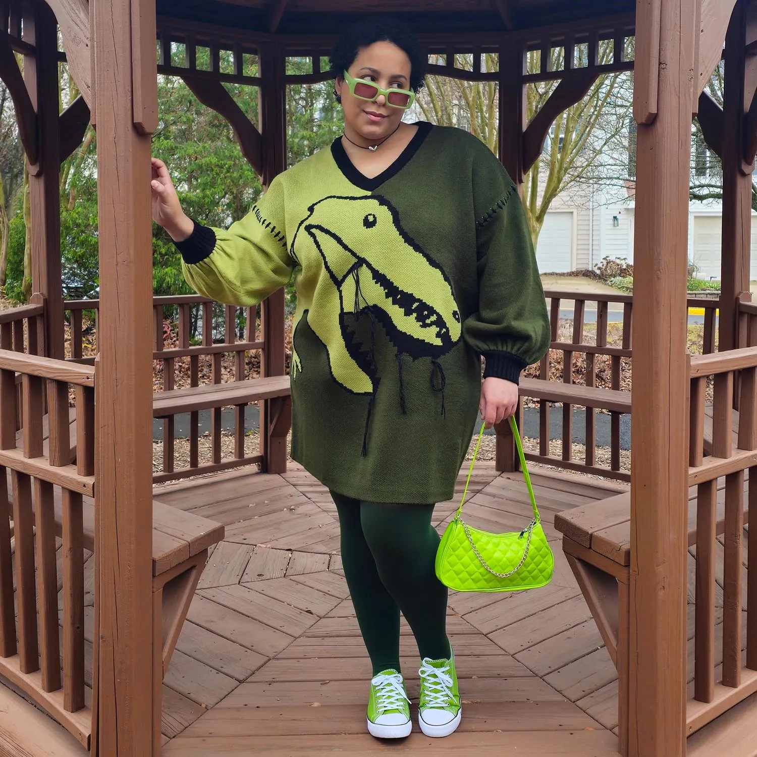 Dinosaur Jumper Dress - Rex