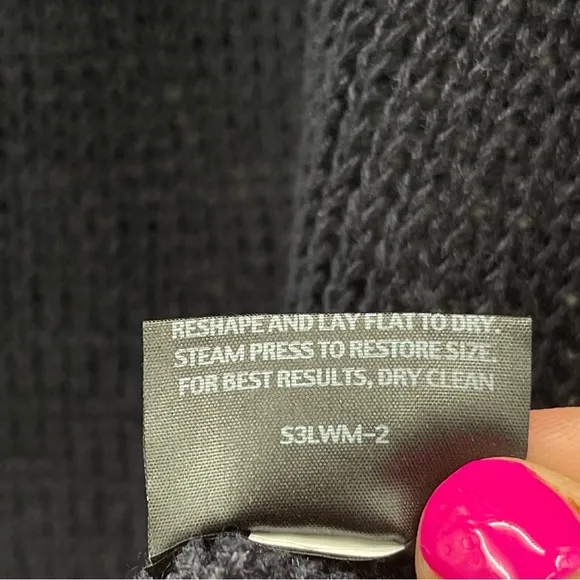 Eileen Fisher 100% Linen Deep Navy Loose Knit Pullover Sweater Size Medium P