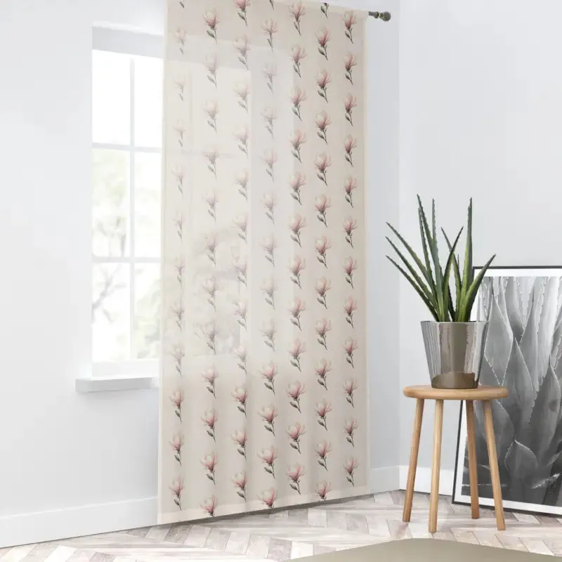 Elegant Floral Window Curtain for Timeless Home Decor
