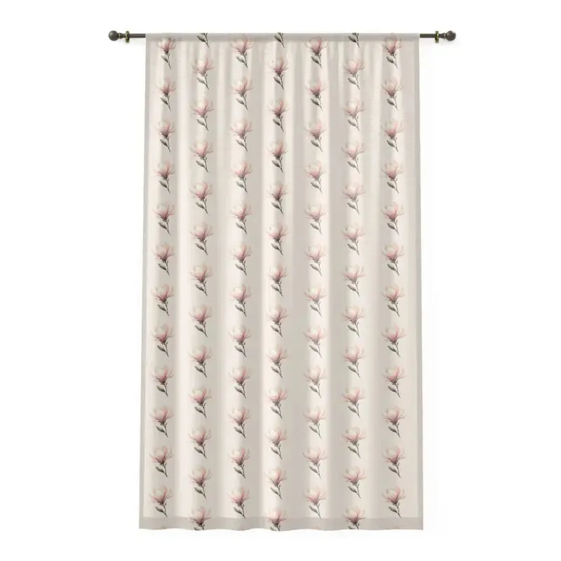 Elegant Floral Window Curtain for Timeless Home Decor