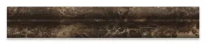 Emperador Dark Marble Polished 2 X 12 Crown Mercer Molding - 4" Sample