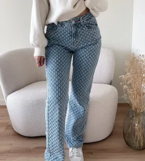 Eva | Blocked Straight Fit Jeans | Casual Style | High Quality Denim