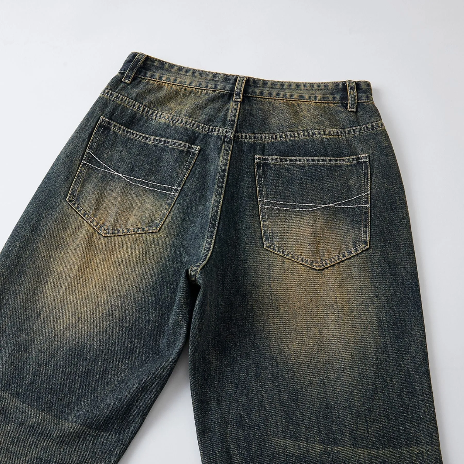 Faded Whiskers Bootcut Jeans