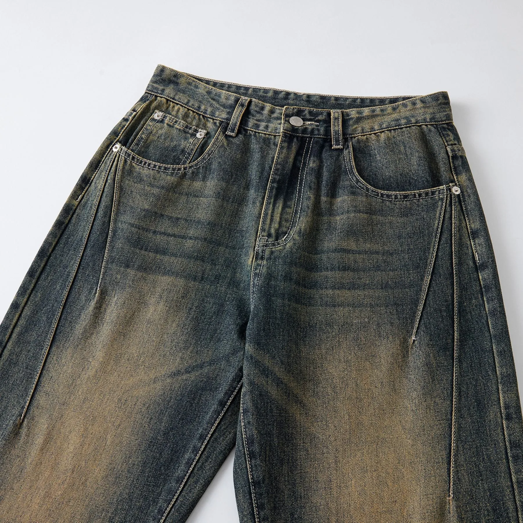 Faded Whiskers Bootcut Jeans