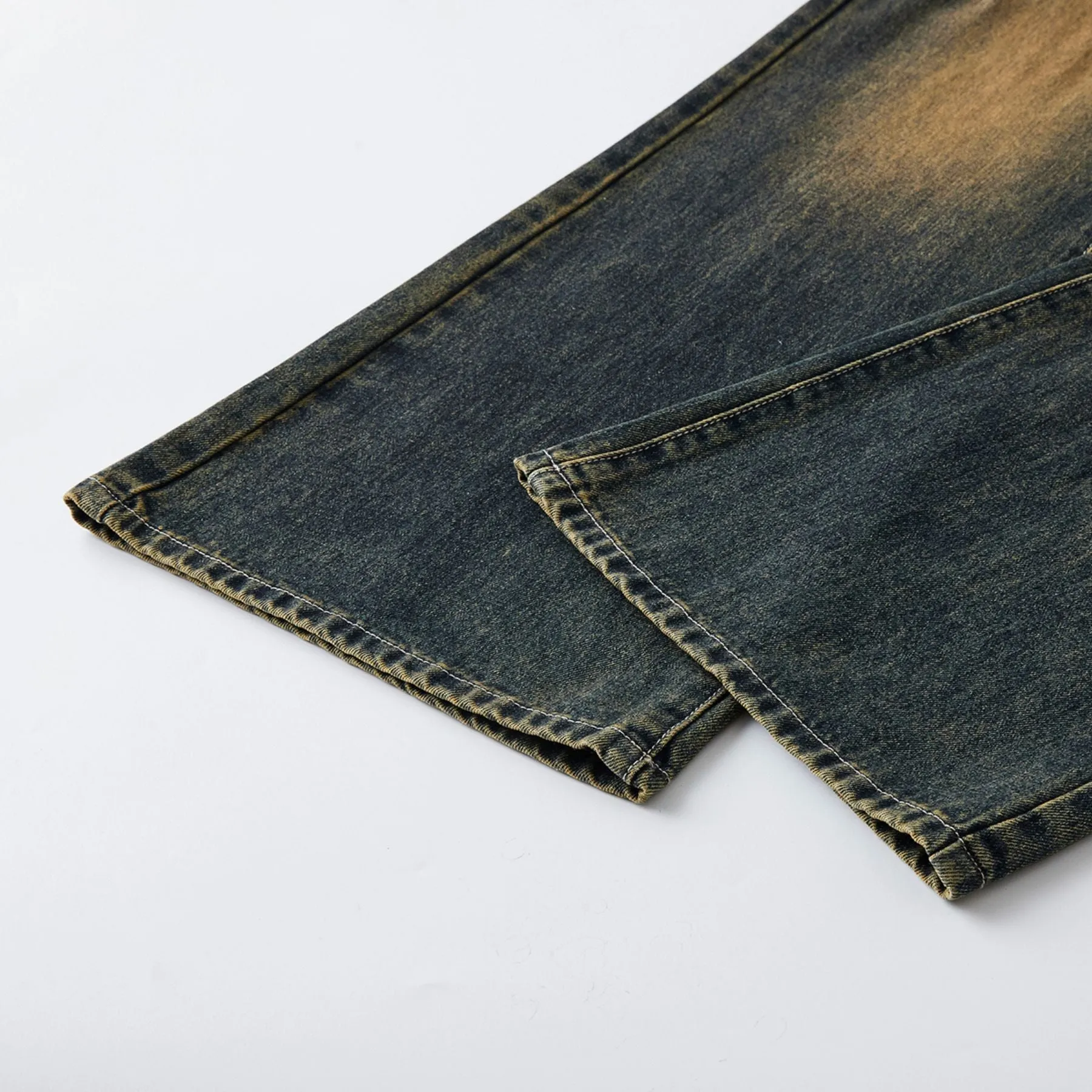 Faded Whiskers Bootcut Jeans
