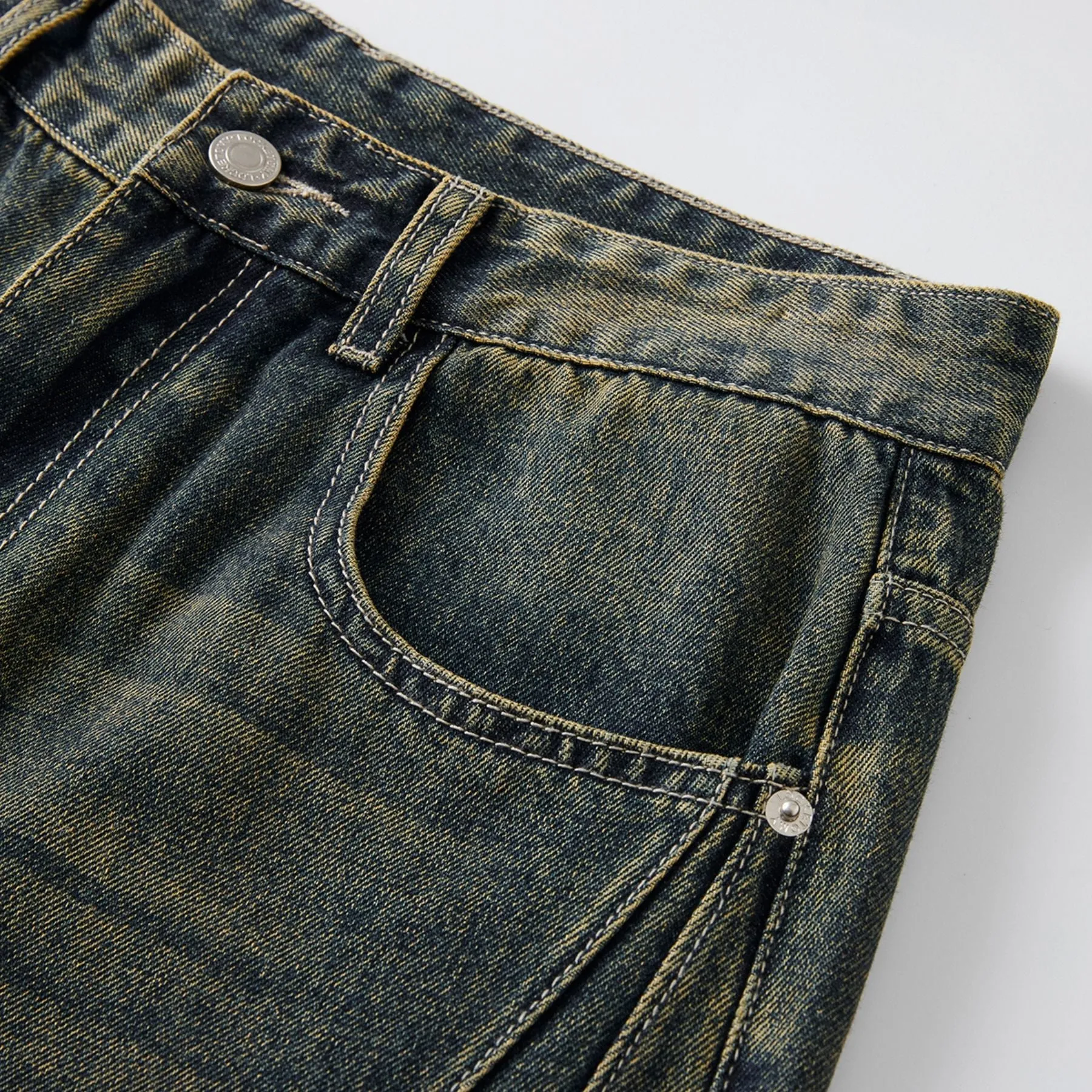 Faded Whiskers Bootcut Jeans