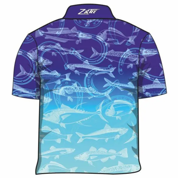 Fishing | Lucky Pattern Blue Fishing Shirt ★Pre-Order★