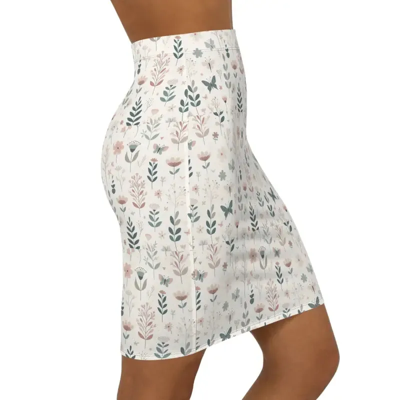 Floral Dreams Mid Waist Pencil Skirt Makes you Shine