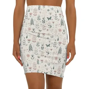 Floral Dreams Mid Waist Pencil Skirt Makes you Shine