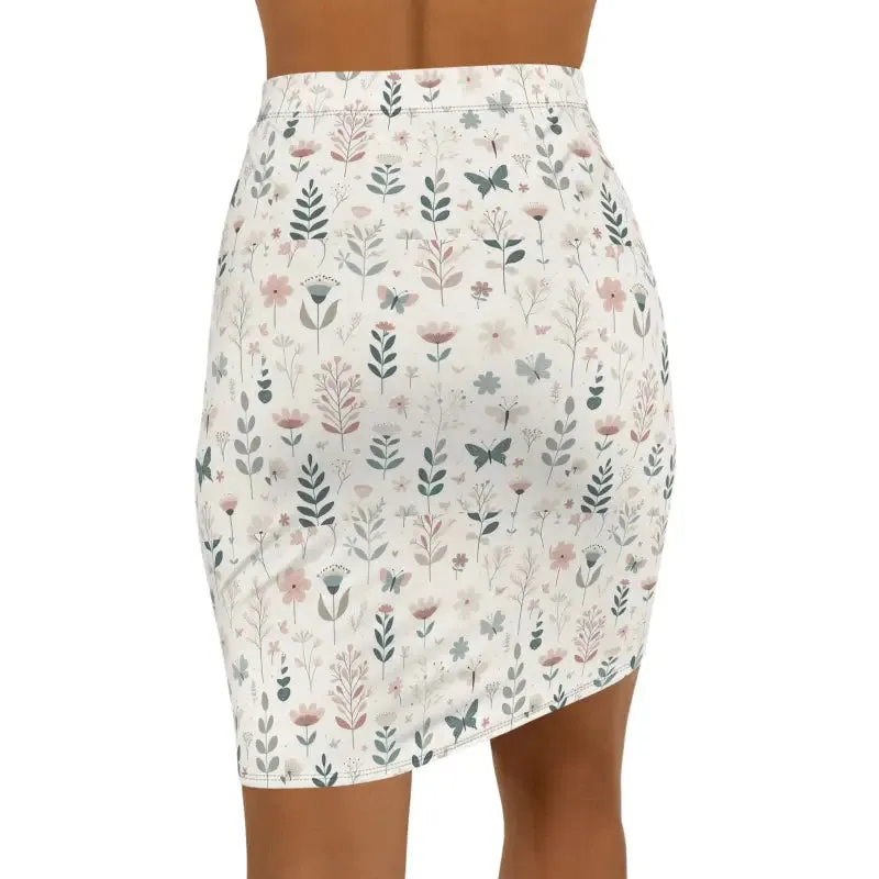 Floral Dreams Mid Waist Pencil Skirt Makes you Shine