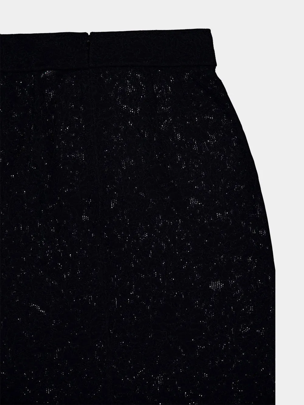 Floral-Lace Midi Skirt