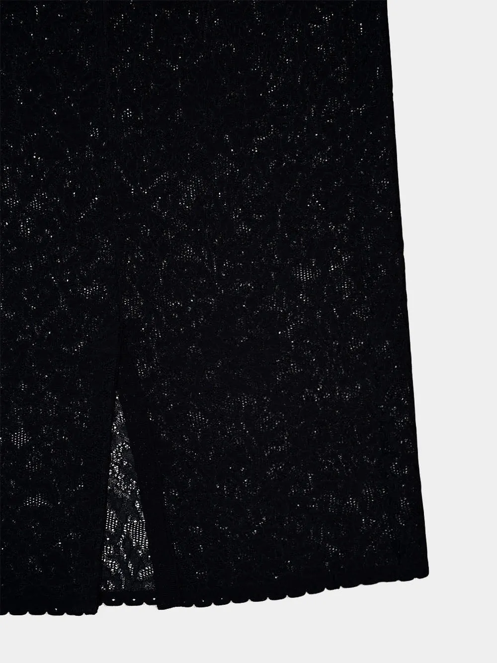 Floral-Lace Midi Skirt