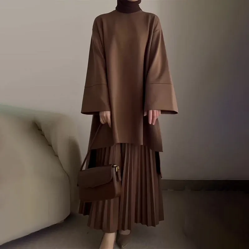 Florance | Elegant two-piece women's set with pleats