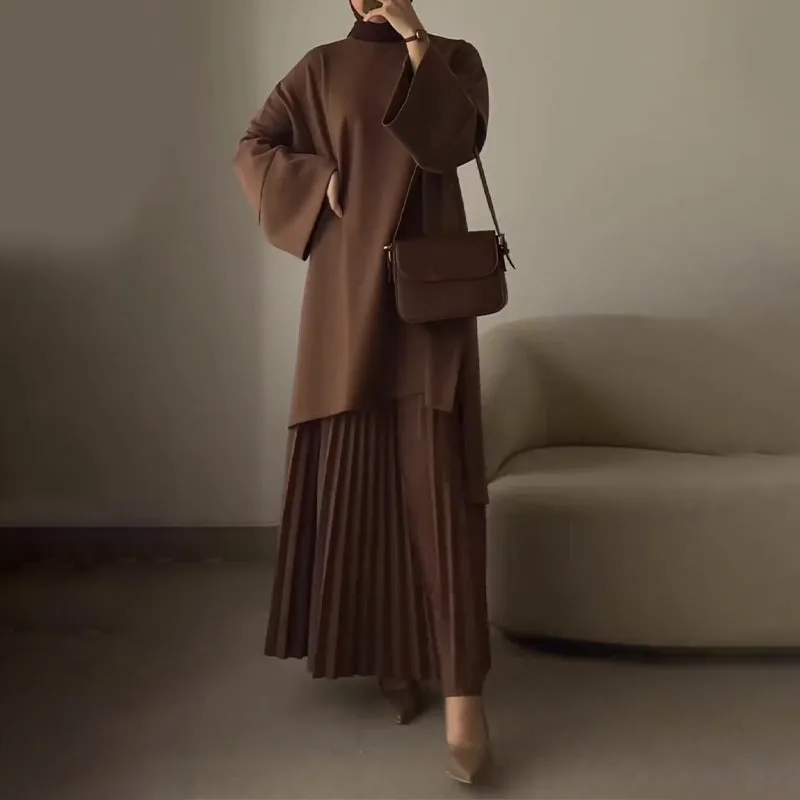 Florance | Elegant two-piece women's set with pleats