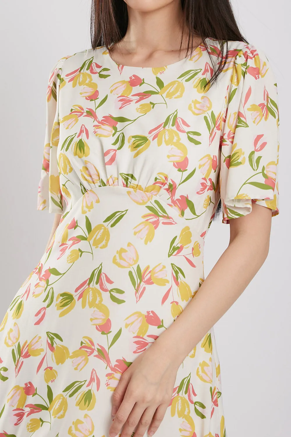 Flynn Maxi Dress in Yellow Floral