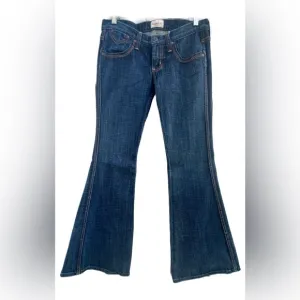 Frankie B wide flare jeans womens blue size 6
