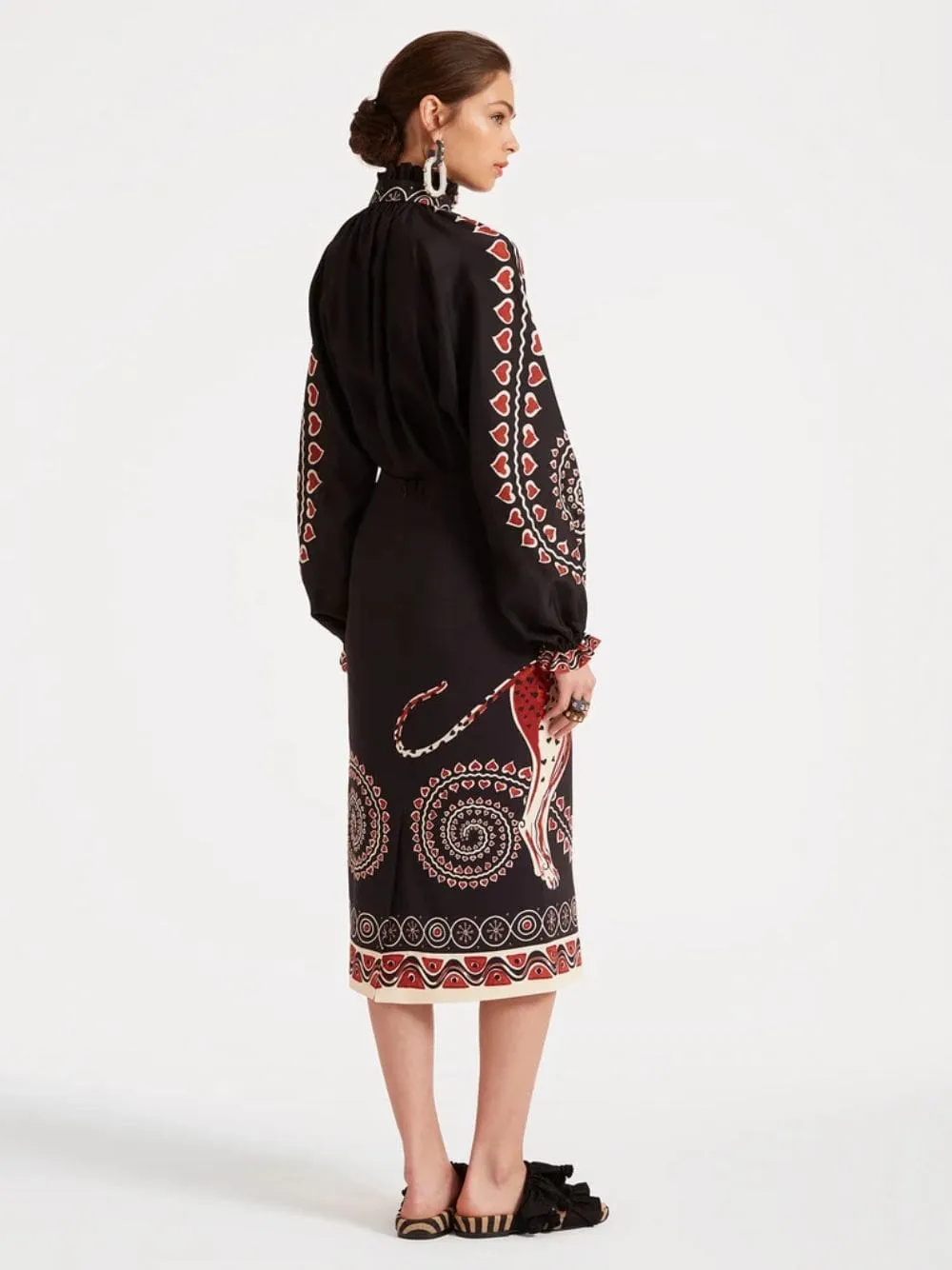 Gattopardo Placée Black Pencil Skirt