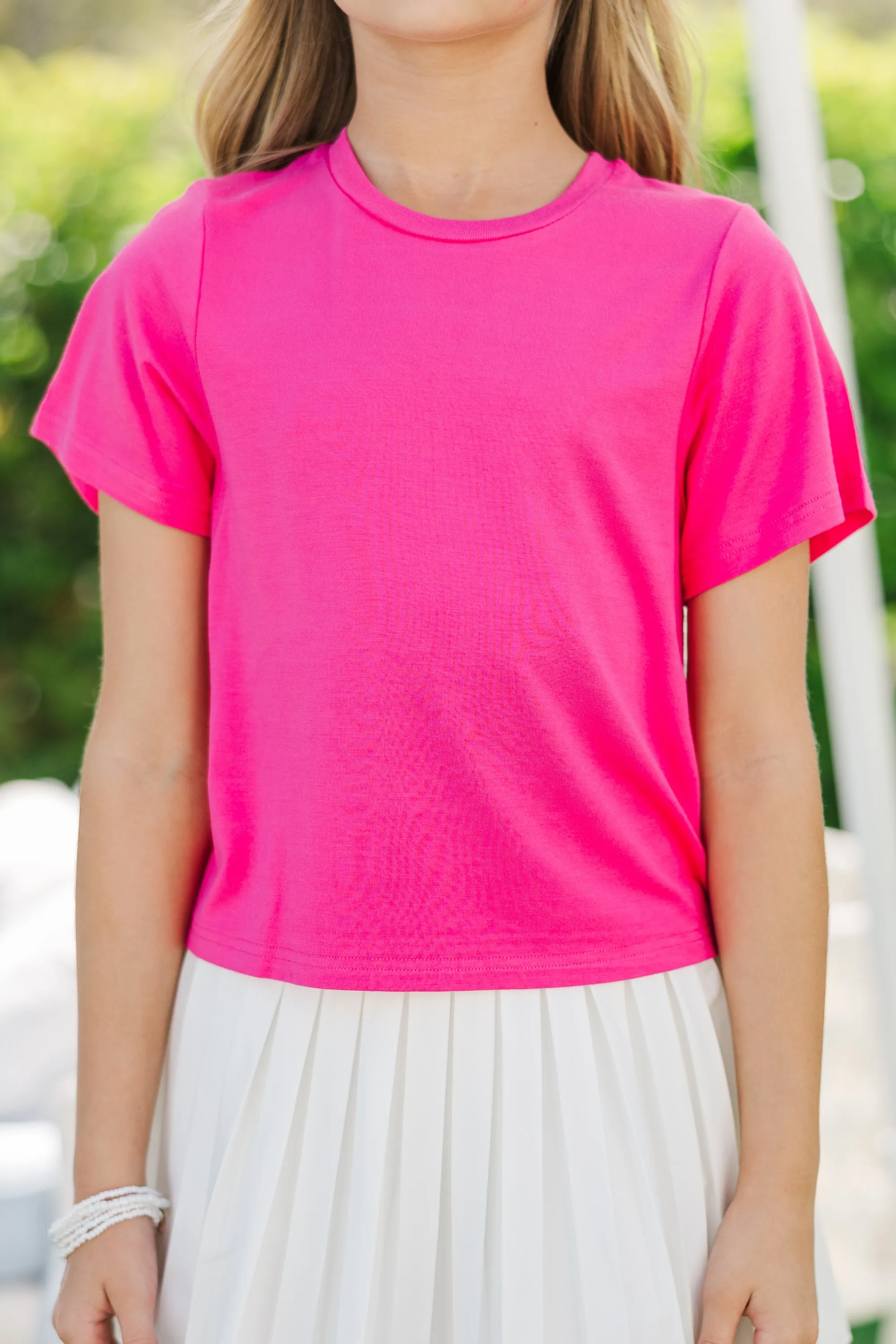 Girls: The Jessie Fuchsia Pink Tee