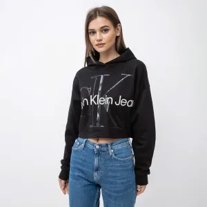Glossy Monogram Hoodie - Black