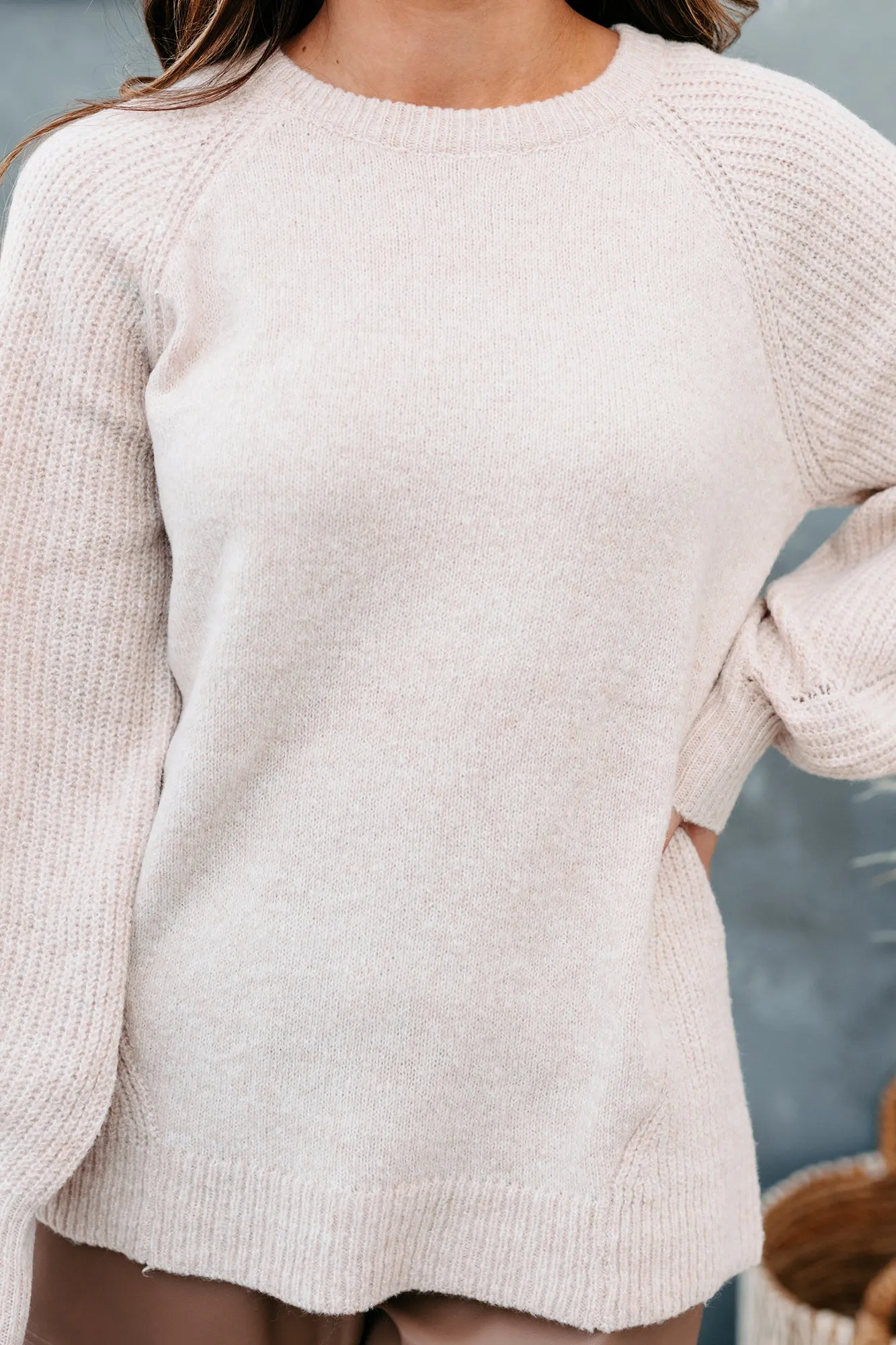 Going Steady Balloon Sleeve Sweater (Oatmeal)