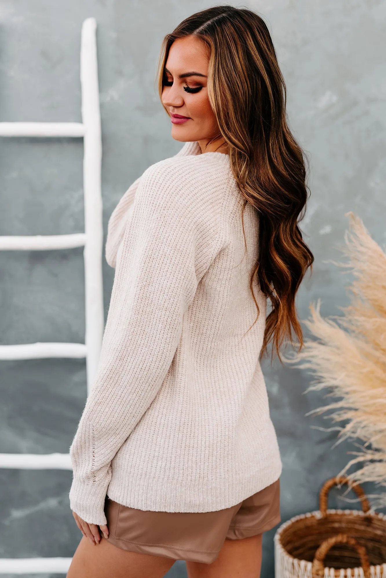Going Steady Balloon Sleeve Sweater (Oatmeal)