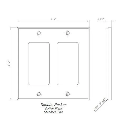 Greek Thassos White Marble Switch Plate Cover, Polished-2 ROCKER