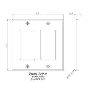 Greek Thassos White Marble Switch Plate Cover, Polished-2 ROCKER